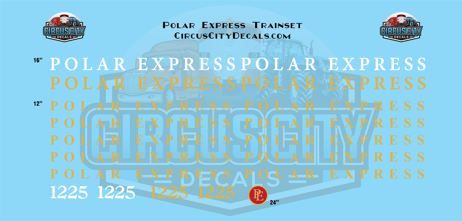 Polar Express Movie Train Decal Set 1:160 N Scale