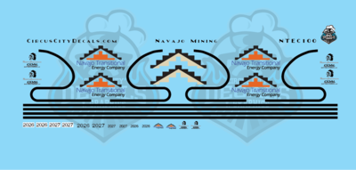 Navajo Transitional Energy Co. ET44AC N Scale Decals