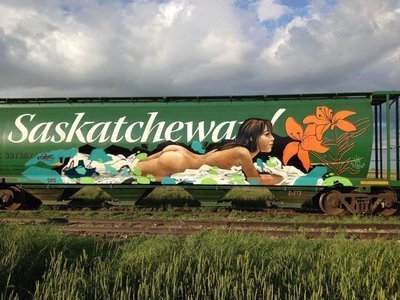 Saskatchewan Girl Graffiti SKNX 397367 O Scale Decal