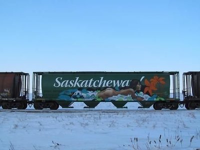 Saskatchewan! Grain Hopper Girl Graffiti Full Decal set HO Scale SKNX 397367