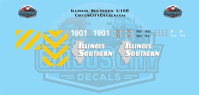 Illinois Southern U18B The Fugitive Movie Train Decal Set 1:87 HO Scale