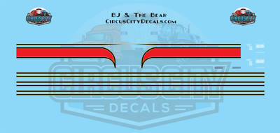 Kenworth K100 BJ &amp; The Bear Tractor/Trailer 1:25 Scale Decals