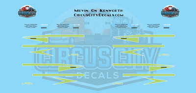 Movin' On Kenworth Tractor HO 1:87 Scale Decals