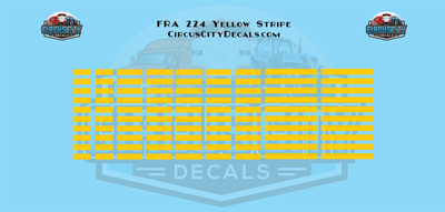 FRA 224 Yellow Stripe Waterslide G 1:29 Scale Decal Set