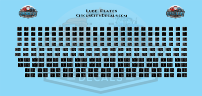 Lube Plate HO 1:87 Scale Decal Set