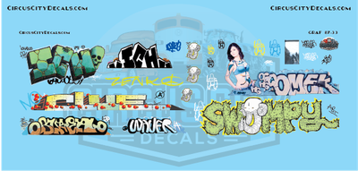 Railroad Graffiti O 1:48 Scale Waterslide Decal Set