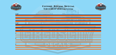 Chessie Steam Special/Safety Express Stripe Set N 1:160 Scale