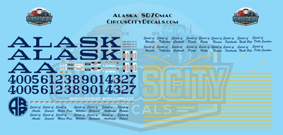 Alaska Railroad SD70mac 1:48 O Decal Set