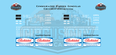 Consolidated Papers Gondola Set HO 1:87 Scale