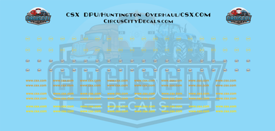 CSX DPU Logos 12" www.csx.com Huntington Overhaul HO 1:87 Scale