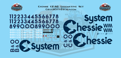 Chessie System B&amp;O C&amp;O WM GP SD Locomotive Set G 1:29 Scale