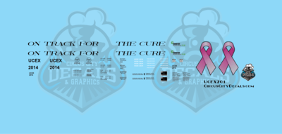 UCEX Ameren On Track for the Cure Hopper #2014 Breast Cancer HO Scale Decal