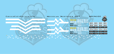 Michigan Northern GP7 Decal Set N Scale
