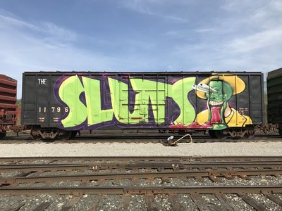 The Mask Sluts Boxcar Graffiti 117960 HO scale Decal