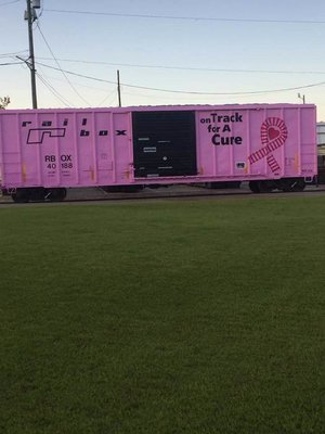 Railbox Cure Cancer Boxcar