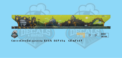 ECUX 887194 Exxon Mobil Corporation 4-Bay Covered Hopper Graffifi N Scale