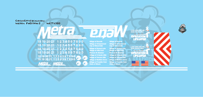 Metra METX F40PHM-2 HO Scale Decal Set