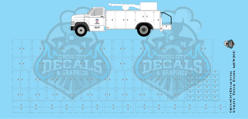 thumbnail image 2 of HO Scale MOW Truck Box Utility Doors With Latches - Circus City Decals Waterslide Set 2 of 6