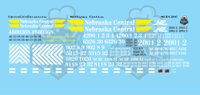 ​Nebraska Central Railroad Locomotives NCRC ​GP38-3 SD38-2 GP38-2 GP40 GP9R SD40-2 HO Scale