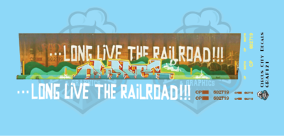 CP 602719 Government of Canada Cylindrical Hopper Long Live the Railroad Graffiti N Scale