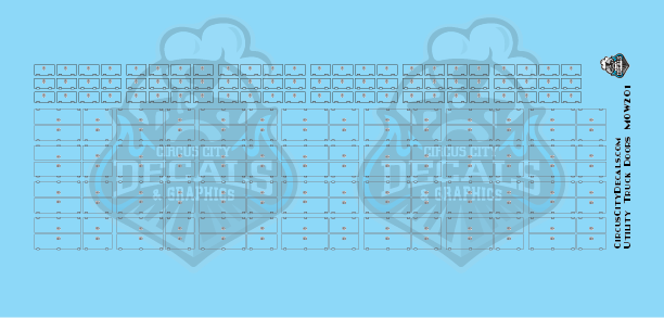 thumbnail image 2 of HO Scale MOW Truck Box Utility Doors With Latches - Circus City Decals Waterslide Set 2 of 6