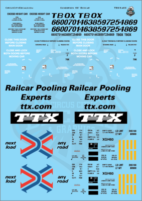 TBOX TTX Gunderson 60&#39; Boxcar G Scale Style 1