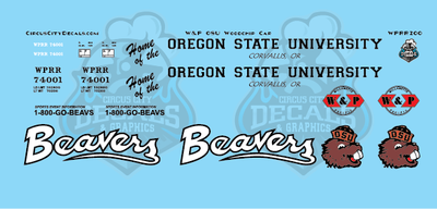 W&amp;P OSU Woodchip Car HO Scale Decal Set