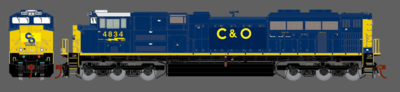 PRLX SD70mac CSX/C&amp;O 4834 Patch Decal Set