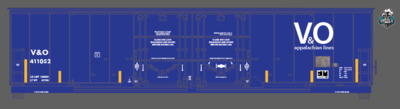 Virginian and Ohio Boxcar Decal Set N Scale