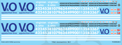 V&amp;O Virginian and Ohio Railroad Modern Locomotive Set N scale