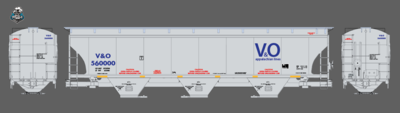 Virginian and Ohio Railroad Covered Hopper Set HO scale