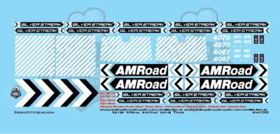 AMRoad Silver Streak Movie Train Decals Black HO Scale