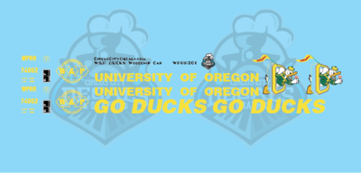 W&amp;P OSU DUCKS Woodchip Car HO Scale Decal Set