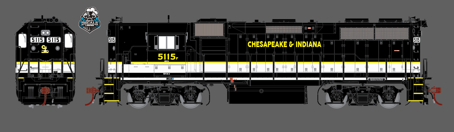 Chesapeake & Indiana Railroad GP38-2 5115 GPM 815 HO Scale | eBay