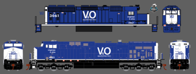 Virginian and Ohio Railroad Locomotive Set HO scale