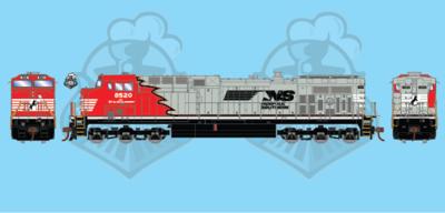 Norfolk Southern AC44C6CF Rebuild 8520 Set HO Scale