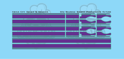 Seminole Stripes 1:64 Scale Purple/Green Pinstripe