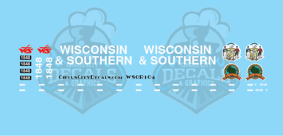 Wisconsin & Southern Railroad SD20 1848 Decal Set WSOR