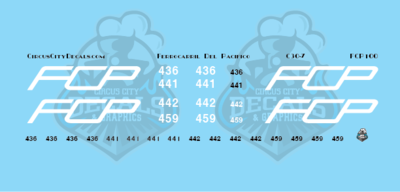 FCP C30-7 Ferrocarril Del Pacifico N scale Decal Set