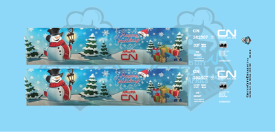 Canadian National CN Holiday Hopper HO Scale Decal Set