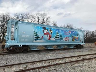 Canadian National CN Holiday Hopper HO Scale Decal Set