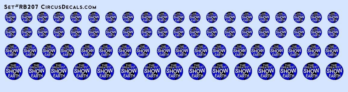 Ringling Bros. & Barnum Bailey RBBB Circus Globe Decals HO Scale