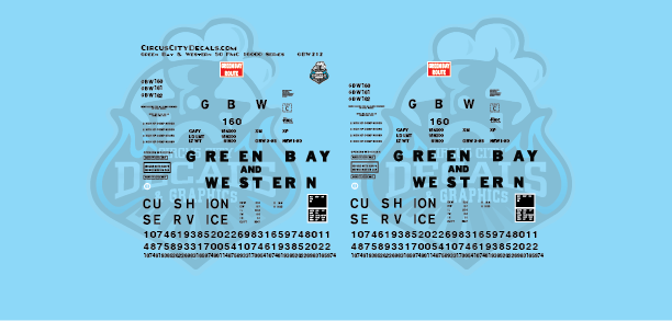 Green Bay & Western 50' FMC 16000 Series Boxcar HO Scale