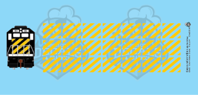 EMD Chevrons GP SD Dark Yellow BN Style HO Scale Decals