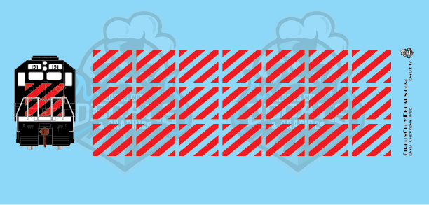EMD Chevrons GP SD Red BN Style HO Scale Decals