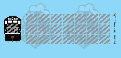 EMD Chevrons GP SD Gray BN Style HO Scale Decals