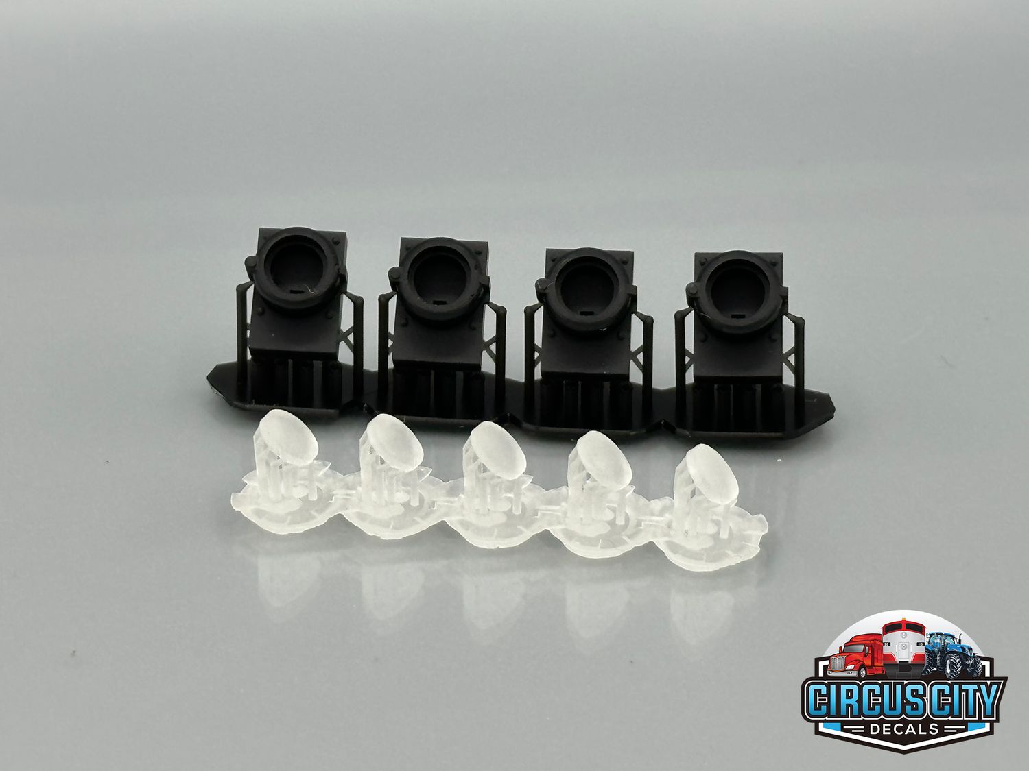 Ditch Light Housing Deck Mount 1:29 G Scale (QTY 4)