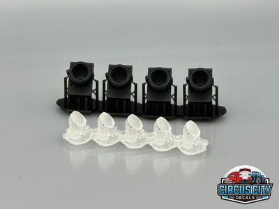 Ditch Light Housing Deck Mount 1:29 G Scale (QTY 4)
