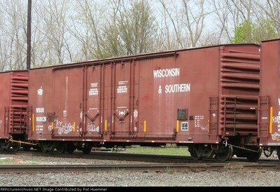 Wisconsin &amp; Southern Brown RBL Boxcar 50' Decal Set HO 1:87 Scale