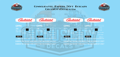 Consolidated Papers 50' Wood Chip Boxcar Set N 1:160 Scale